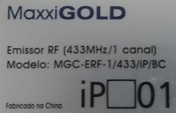 Controle Remoto Acionador sem fio Radio Frequência Maxxigold 1 canal Controle Remoto Acionador sem fio Radio Frequência Maxxigold 1 canal