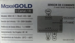 Sensor de Corrente para Tela de Projeção 1 Canal Maxxigold