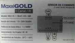 Sensor de Corrente para Tela de Projeção 1 Canal Maxxigold Sensor de Corrente para Tela de Projeção 1 Canal Maxxigold