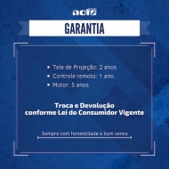 Tela de Projeção Motorizada Tensionada Translucida 84 Polegadas 1,05x1,86m